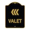 Signmission Designer Series Sign-Valet Left Arrow, Black & Gold Aluminum Sign, 18" x 24", BG-1824-22772 A-DES-BG-1824-22772 - alternate 1